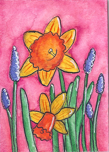 Daffodils and Hyacinths